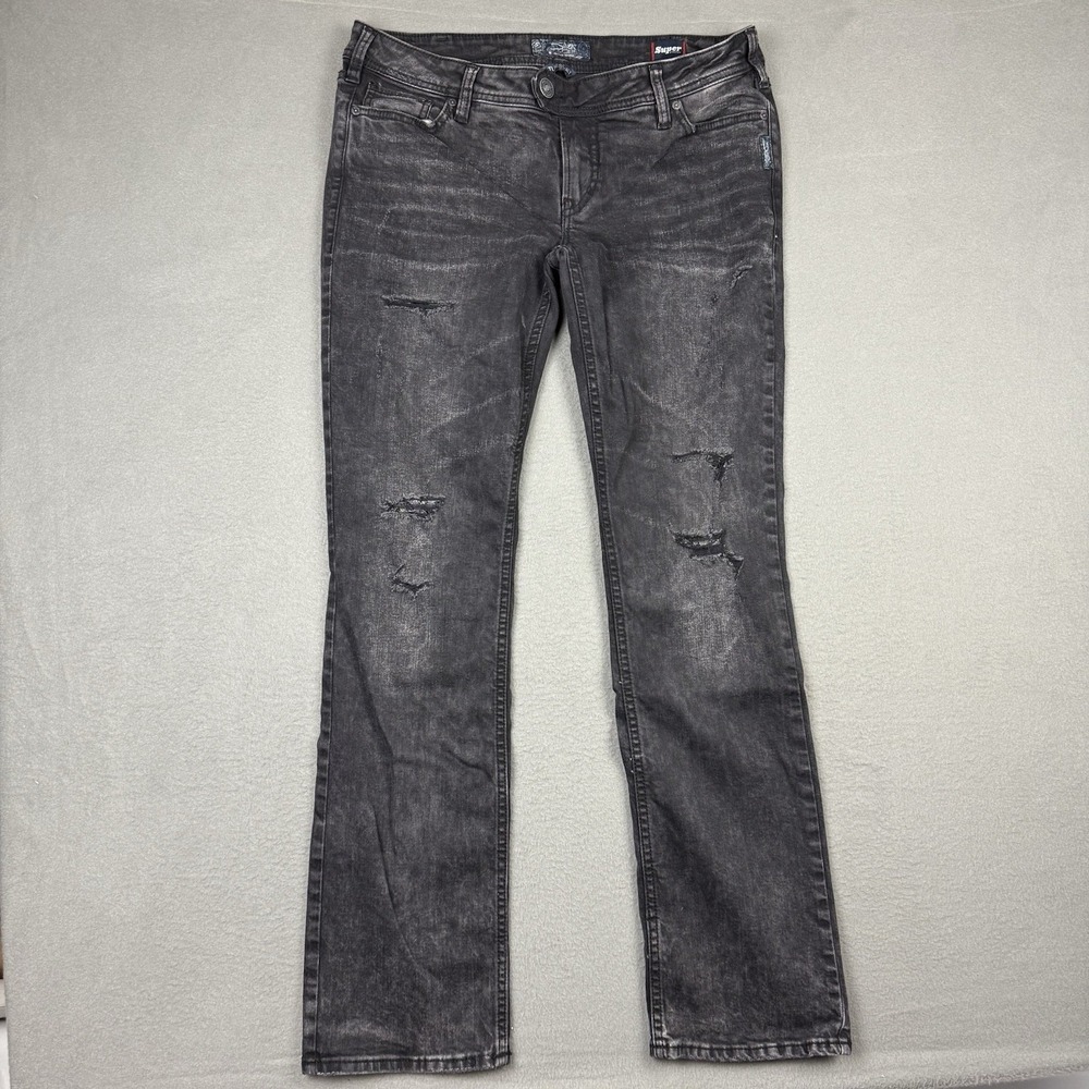 Silver Jeans Women's‎ W34 L33 Tuesday Baby Boot Distressed Low Rise Y2K